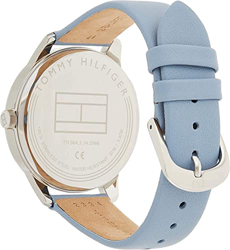  Shop Authentic Tommy Hilfiger Brooke Silver Dial Blue Leather Strap Watch for Women - 1782023 - Luxxuri