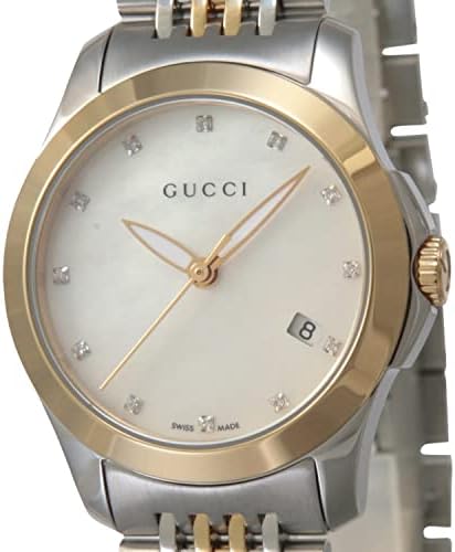  Shop Authentic Gucci G Timeless Diamonds Mother of Pearl Dial Two Tone Mesh Bracelet Watch for Women - YA126513 - Luxxuri