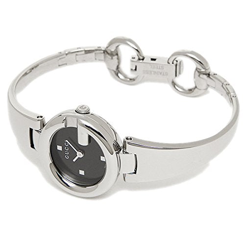  Shop Authentic Gucci Guccisima Quartz Black Dial Silver Steel Strap Watch For Women - YA134501 - Luxxuri