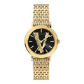  Shop Authentic Versace Virtus Quartz Black Dial Gold Steel Strap Watch for Women - VEHC00619 - Luxxuri