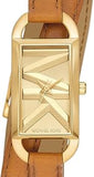  Shop Authentic Michael Kors Empire Three Hand Gold Dial Brown Leather Strap Watch for Women - MK4721 - Luxxuri