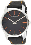  Shop Authentic Calvin Klein City Black Dial Black Leather Strap Watch for Men - K2G211C1 - Luxxuri