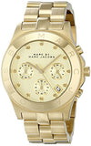  Shop Authentic Marc Jacobs Blade Chronograph Gold Dial Gold Steel Strap Watch for Women - MBM3101 - Luxxuri