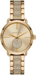  Shop Authentic Michael Kors Portia Three-Hand Crystals Gold Dial Gold Steel Strap Watch for Women - MK4602 - Luxxuri