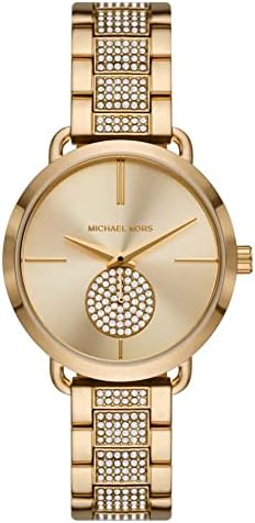  Shop Authentic Michael Kors Portia Three-Hand Crystals Gold Dial Gold Steel Strap Watch for Women - MK4602 - Luxxuri