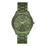  Shop Authentic Michael Kors Slim Runway Green Dial Green Steel Strap Watch for Women - MK4526 - Luxxuri