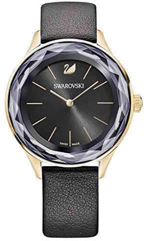  Shop Authentic Swarovski Octea Nova Grey Dial Grey Leather Strap Watch for Women - 5295358 - Luxxuri
