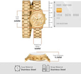  Shop Authentic Michael Kors Runway Chronograph Analog Gold Dial Gold Steel Strap Watch for Women - MK7452 - Luxxuri