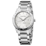  Shop Authentic Calvin Klein Steady Silver Dial Silver Steel Strap Watch for Women - K7Q21146 - Luxxuri