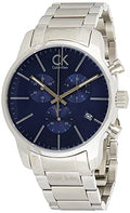  Shop Authentic Calvin Klein City Chronograph Blue Dial Silver Steel Strap Watch for Men - K2G2714N - Luxxuri
