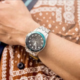  Shop Authentic Fossil FB-01 Chronograph Black Dial Silver Steel Strap Watch for Men - FS5827 - Luxxuri