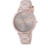  Shop Authentic Emporio Armani Kappa Quartz Rose Gold Dial Pink Leather Strap Watch For Women - AR11010 - Luxxuri