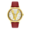  Shop Authentic Versace Virtus White Dial Red Leather Strap Watch for Women - VEHC00219 - Luxxuri