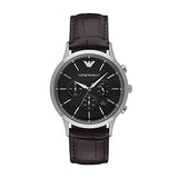  Shop Authentic Emporio Armani Renato Chronograph Black Dial Brown Leather Strap Watch For Men - AR2482 - Luxxuri