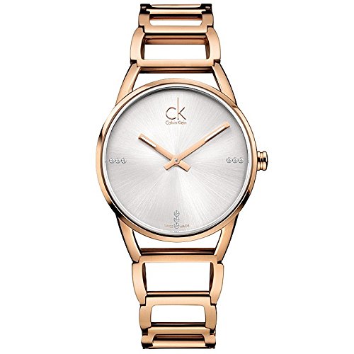  Shop Authentic Calvin Klein Stately White Dial Gold Steel Strap Watch for Women - K3G2362W - Luxxuri