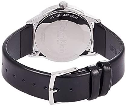  Shop Authentic Calvin Klein Steady Black Dial Black Leather Strap Watch for Women - K7Q211C1 - Luxxuri