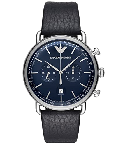  Shop Authentic Emporio Armani Aviator Blue Dial Blue Leather Strap Watch For Men - AR11105 - Luxxuri