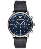  Shop Authentic Emporio Armani Aviator Blue Dial Blue Leather Strap Watch For Men - AR11105 - Luxxuri