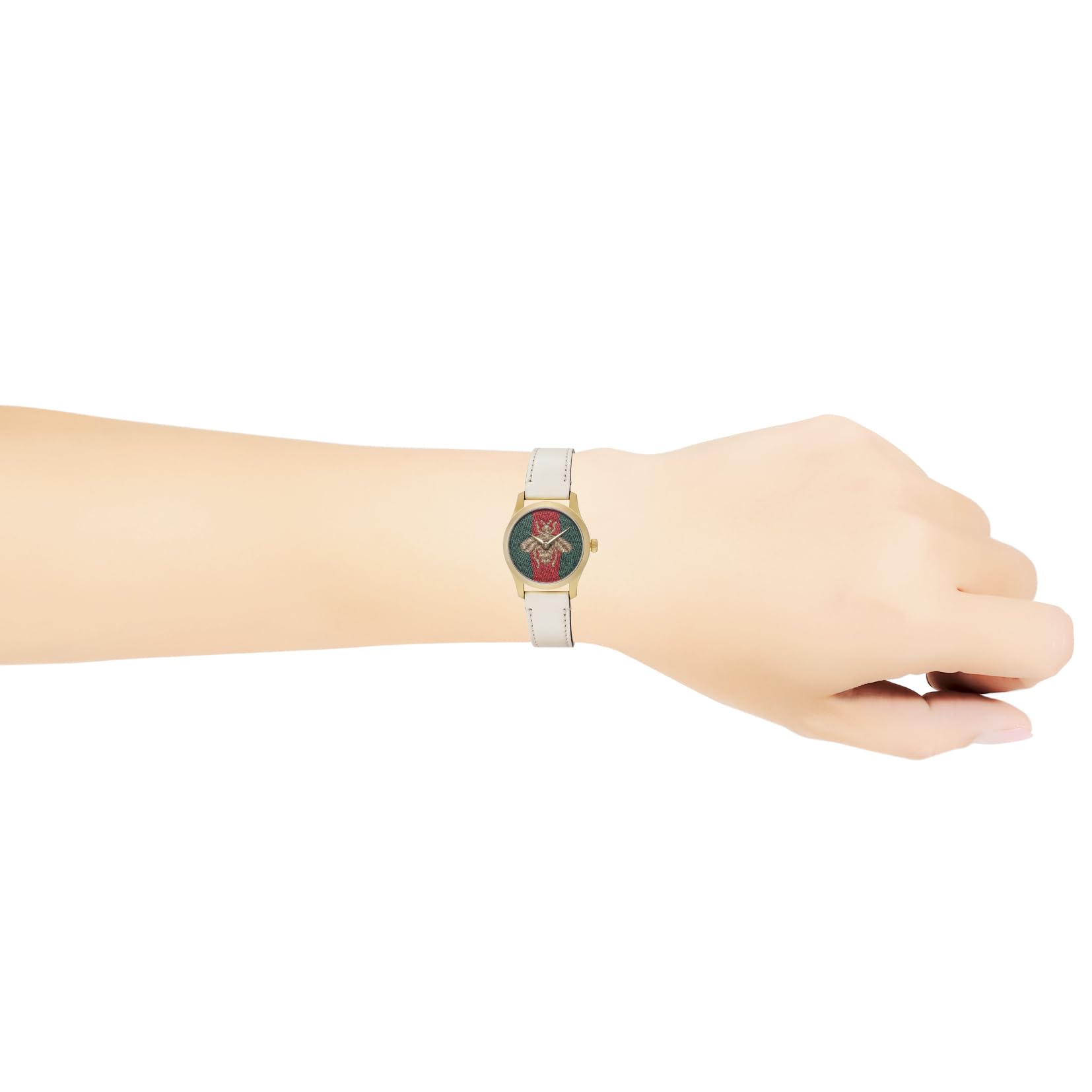  Shop Authentic Gucci G Timeless Quartz Red & Green Dial Beige Leather Strap Watch For Women - YA1265009 - Luxxuri
