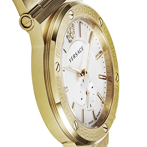  Shop Authentic Versace Greca Silver Dial Gold Steel Strap Watch for Men - VEVI00520 - Luxxuri