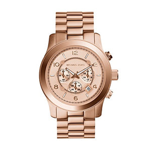  Shop Authentic Michael Kors Runway Chronograph Rose Gold Dial Rose Gold Steel Strap Watch for Men - MK8096 - Luxxuri