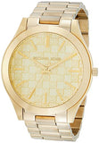  Shop Authentic Michael Kors Slim Runway Gold Dial Gold Steel Strap Watch for Women - MK3335 - Luxxuri