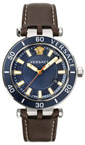  Shop Authentic Versace Greca Sport Analog Blue Dial Brown Leather Strap Watch For Men - VEZ300121 - Luxxuri