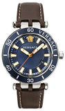  Shop Authentic Versace Greca Sport Analog Blue Dial Brown Leather Strap Watch For Men - VEZ300121 - Luxxuri