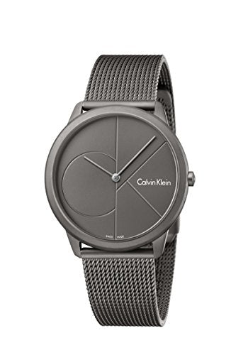  Shop Authentic Calvin Klein Minimal Grey Dial Grey Mesh Bracelet Watch for Men - K3M517P4 - Luxxuri