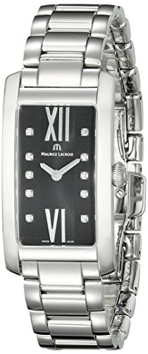  Shop Authentic Maurice Lacroix Fiaba Black Dial Silver Steel Strap Watch for Women - FA2164-SS002-350 - Luxxuri