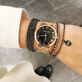  Shop Authentic Michael Kors Noire Black Dial Rose Gold Steel Strap Watch for Women - MK3585 - Luxxuri