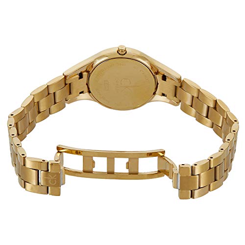  Shop Authentic Calvin Klein Simplicity White Dial Gold Steel Strap Watch for Women - K4323212 - Luxxuri