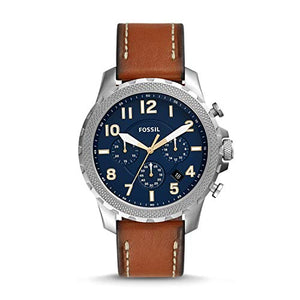  Shop Authentic Fossil Bowman Chronograph Blue Dial Brown Leather Strap Watch for Men - FS5602 - Luxxuri