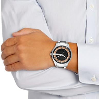  Shop Authentic Armani Exchange Hampton Chronograph Black Dial Silver Steel Strap Watch For Men - AX2179 - Luxxuri