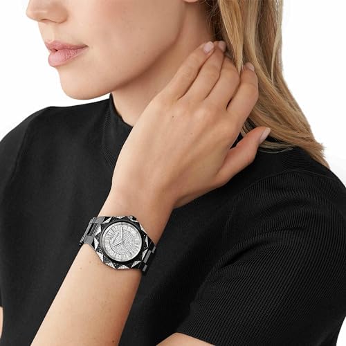  Shop Authentic Michael Kors Raquel Three Hand Silver Dial Black Steel Strap Watch For Women - MK4692 - Luxxuri