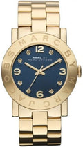  Shop Authentic Marc Jacobs Amy Blue Dial Gold Steel Strap Watch for Women - MBM3166 - Luxxuri