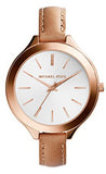  Shop Authentic Michael Kors Runway Slim Quartz White Dial Beige Leather Strap Watch For Women - MK2284 - Luxxuri