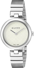  Shop Authentic Gucci Diamantissima Quartz White Dial Silver Steel Strap Watch For Women - YA141402 - Luxxuri