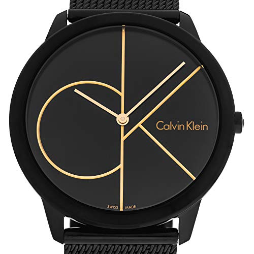  Shop Authentic Calvin Klein Minimal Black Dial Black Mesh Bracelet Watch for Women - K3M224X1 - Luxxuri