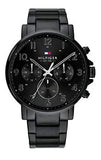  Shop Authentic Tommy Hilfiger Daniel Black Dial Black Steel Strap Watch for Men - 1710383 - Luxxuri