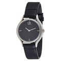  Shop Authentic Calvin Klein Skirt Black Dial Black Leather Strap Watch for Women - K2U231CS - Luxxuri