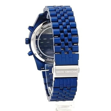  Shop Authentic Michael Kors Lexington Chronograph Blue Dial Blue Steel Strap Watch For Men - MK8791 - Luxxuri