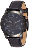  Shop Authentic Fossil Grant Chronograph Black Dial Black Leather Strap Watch for Men - FS5132 - Luxxuri