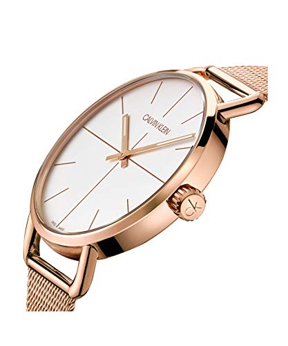  Shop Authentic Calvin Klein Even White Dial Rose Gold Mesh Bracelet Watch for Women - K7B21626 - Luxxuri
