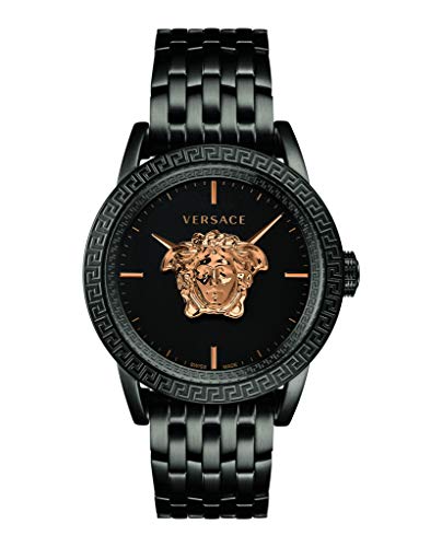  Shop Authentic Versace Palazzo Empire Black Dial Black Steel Strap Watch for Men - VERD00518 - Luxxuri