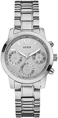  Shop Authentic Guess Mini Sunrise Silver Dial Silver Steel Strap Watch For Women - W0448L1 - Luxxuri