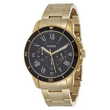  Shop Authentic Fossil Inscription Automatic Black Dial Gold Steel Strap Watch for Men - FS5267 - Luxxuri