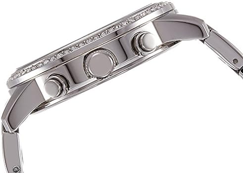 Guess Mini Sunrise Chronograph Quartz Silver Dial Silver Steel Strap Watch For Women - W0623L1