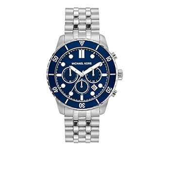  Shop Authentic Michael Kors Cunningham Chronograph Blue Dial Silver Steel Strap Watch For Men - MK8999 - Luxxuri