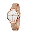  Shop Authentic Calvin Klein Even White Dial Rose Gold Mesh Bracelet Watch for Women - K7B23626 - Luxxuri